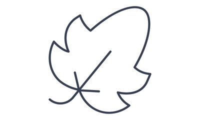 Autumn leaves icon in flat style vector image