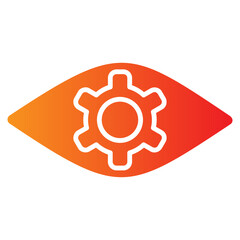 vision vector single icon with a glyph gradient style