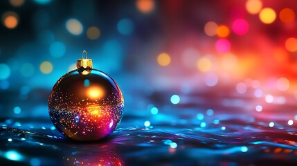 Obraz premium Sleek ornament glowing with fiber optic details isolated on a colorful background