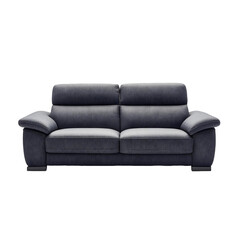 Fototapeta premium Black and white sofa with a striped pattern