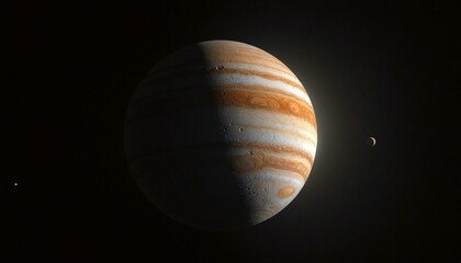 Jupiter Emerge from Moon's Shadow