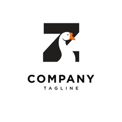 Letter Z Goose Logo Icon Vector