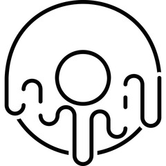 Simple vector icon donut