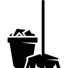 Simple vector icon trash can
