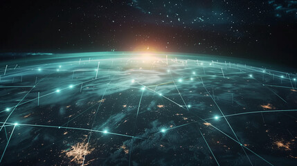 cloud technology concept Global network of metaverse systems exchange of information global business Megatrends on the Internet for Telecommunication