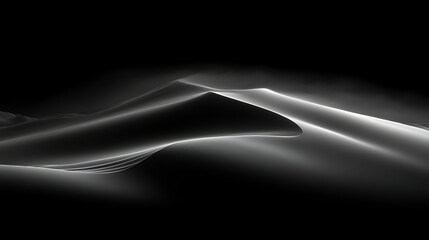 Illuminated Sand Dunes Abstract Desert Landscape