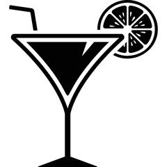 Simple vector icon cocktail