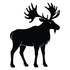 Obraz premium A moose holding sunglasses against a white background