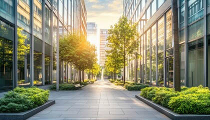 Obraz premium Urban Oasis: Green Cityscape Design