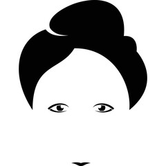 Simple vector icon girl
