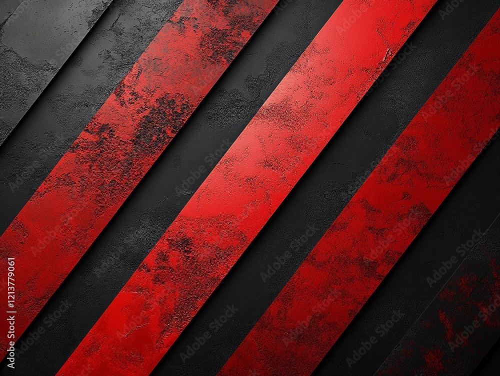 Poster red and orange stripes creating dynamic visual on black background