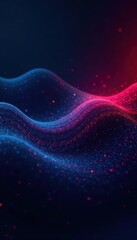 Obraz premium Abstract dark blue, red, black grainy wave Glowing vibrant gradient, noise texture , wave shape, abstract background