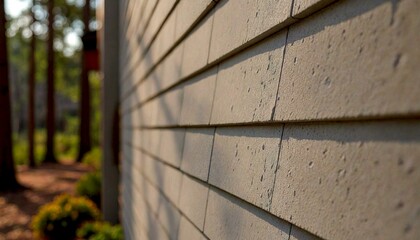 Close-Up of Fiber Cement Siding for Fireproofing