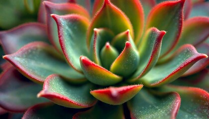 Fototapeta premium Close-Up Fire-Resistant Succulent with Vibrant Leaves