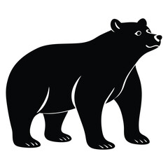 silhouette of a bear isolated on white