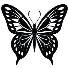 butterfly vector art  illustration isolated on white
