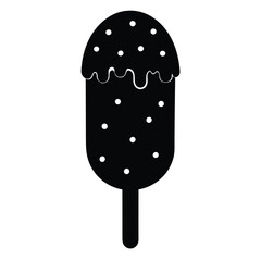 ice cream silhouette isolated on white background