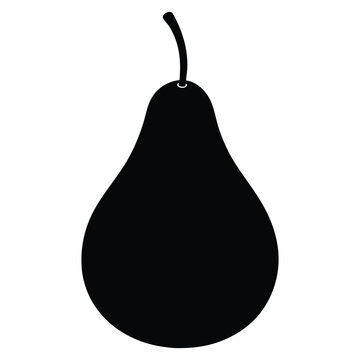 recommend clip art: pear silhouette isolated on white