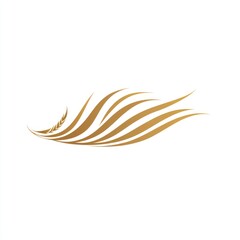 Obraz premium Wheat stalk with golden flowing strands for a graphic design on a white background