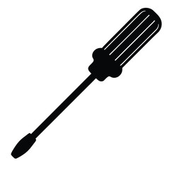 screwdriver silhouette isolated on white