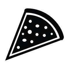 slice of pizza silhouette vector art illustration