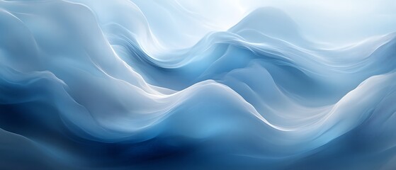Obraz premium Abstract blue wavy fabric background.