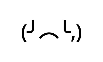 Obraz premium Sad Crying Face Suffering Face Emoji Kaomoji 