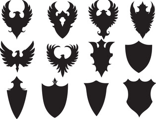 Fototapeta premium Shield silhouettes Collection