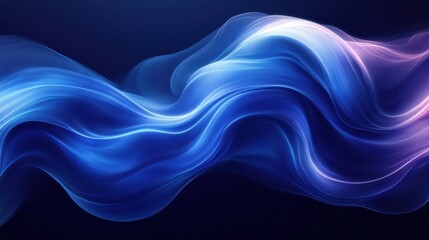 Obraz premium Minimalist blue background with swirling motifs for design, banner template. White space in the center of the page for text. Contemporary blue and white pattern.