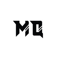 MQ monogram logo design letter text name symbol monochrome logotype alphabet character simple logo