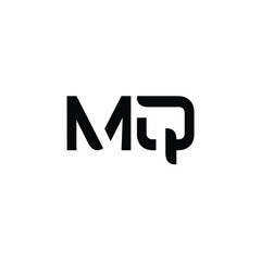 MQ monogram logo design letter text name symbol monochrome logotype alphabet character simple logo