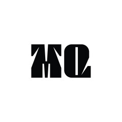 MQ monogram logo design letter text name symbol monochrome logotype alphabet character simple logo