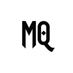 MQ monogram logo design letter text name symbol monochrome logotype alphabet character simple logo