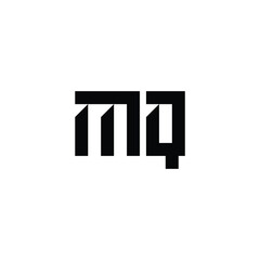 MQ monogram logo design letter text name symbol monochrome logotype alphabet character simple logo