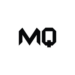 MQ monogram logo design letter text name symbol monochrome logotype alphabet character simple logo