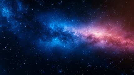 Stunning cosmic landscape showcasing vibrant color of a galaxy amidst a starry night sky