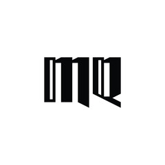 MQ monogram logo design letter text name symbol monochrome logotype alphabet character simple logo