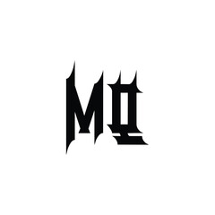 MQ monogram logo design letter text name symbol monochrome logotype alphabet character simple logo