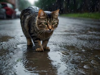 Resilient Stray in the Rain