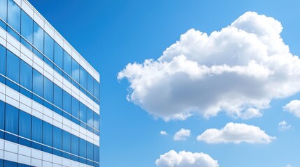 Fototapeta premium Modern Glass Building and Blue Sky