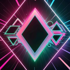 Neon Geometric Cyberpunk Background