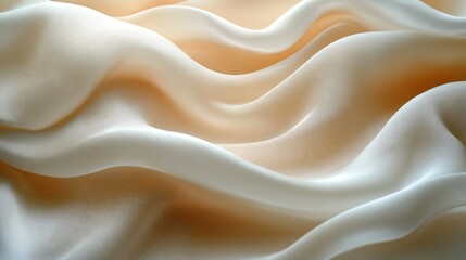 Obraz premium Soft flowing fabric waves in warm serene tones