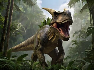 Ferocious Dinosaur in the Jungle