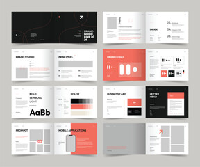 Brand Guidelines Template, Landscape Brand Identity Layout