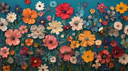 Vibrant Floral Collage A Celebration of Summer Blooms