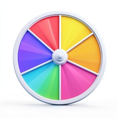 Fototapeta premium Realistic Colorful Spin Wheel for Casino Games and Entertainment Fun