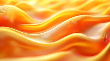 Abstract Orange and Gold Flowing Waves Background Texture: Dynamic Digital Art