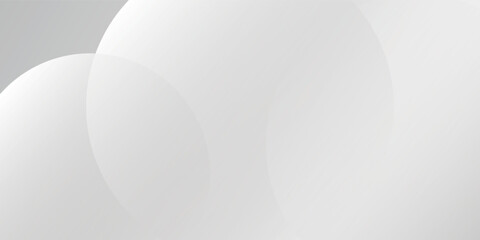 A minimalist abstract background featuring overlapping curves and circular shapes in various shades of gray, creating a smooth gradient