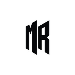 MR monogram logo design letter text name symbol monochrome logotype alphabet character simple logo