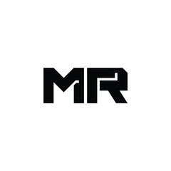 MR monogram logo design letter text name symbol monochrome logotype alphabet character simple logo